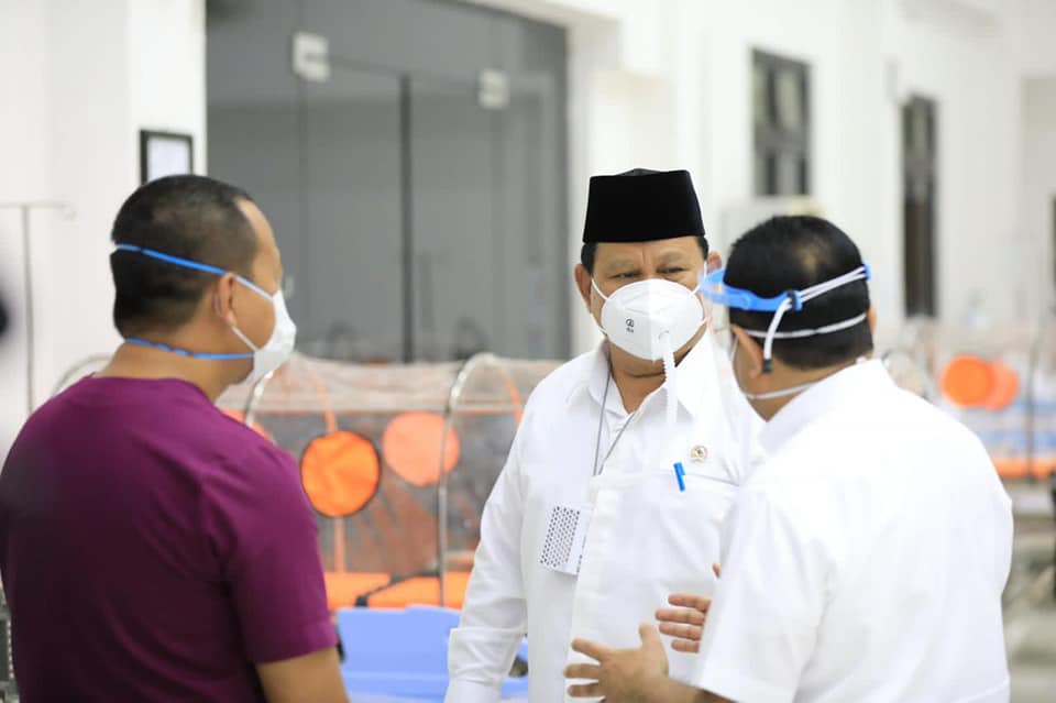 Tinjau RS Satelit dr. Suyoto, Menhan Prabowo: Kemhan Tambah 1.650 Tempat Tidur dan Fasilitas Kesehatan Lainnya