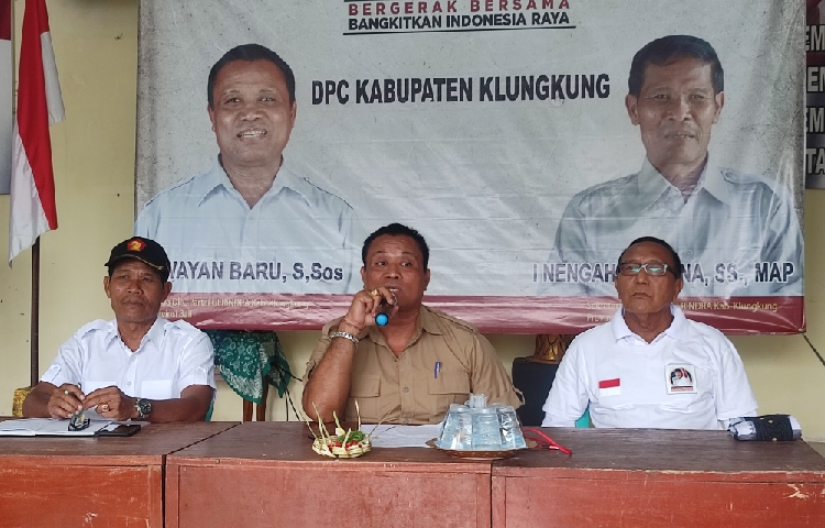 Prabowo Tetap Capres, DPC Gerindra Klungkung Pasang Badan